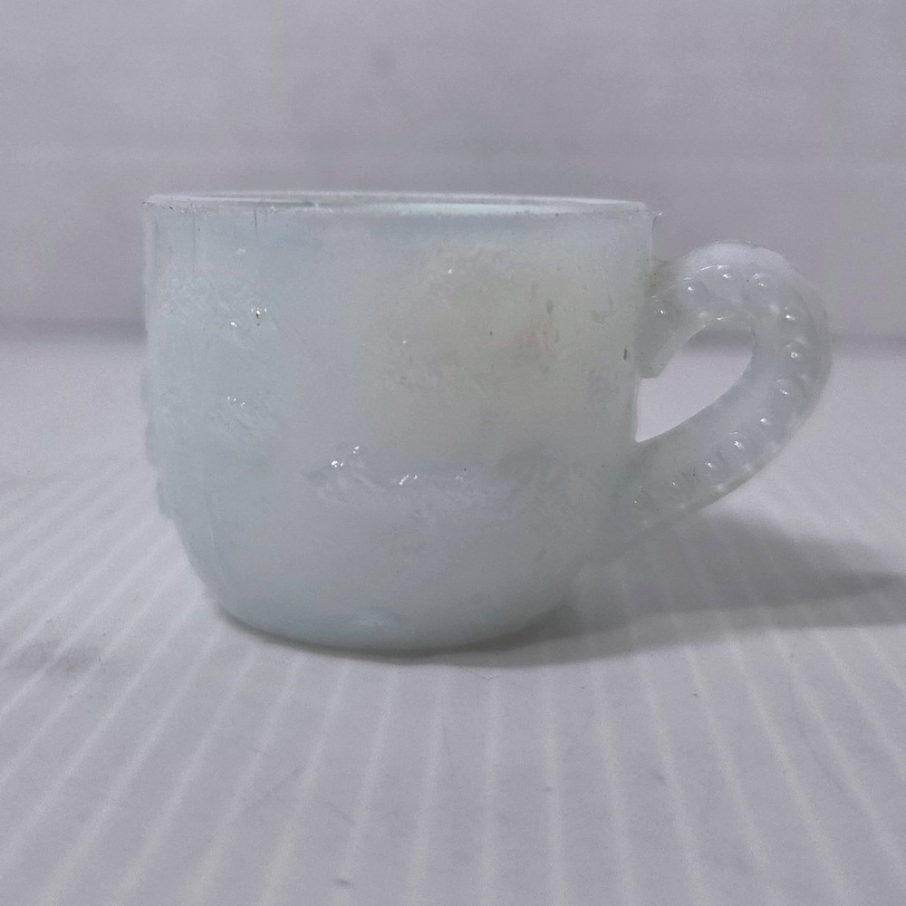 Vintage Milk Glass Miniature Toy Mug White Fair Condition Unbranded